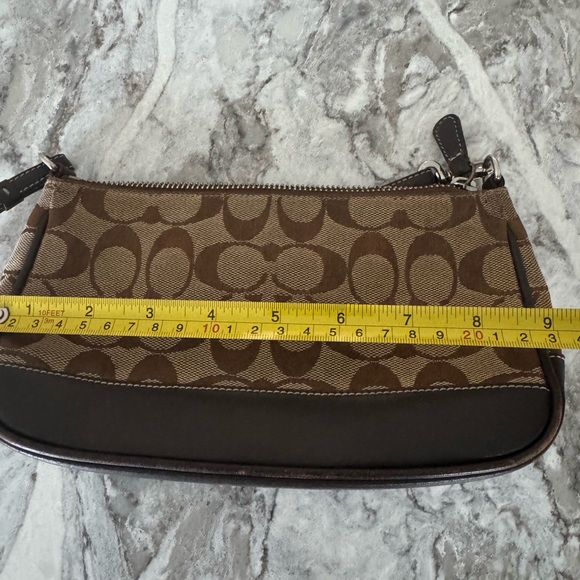 Coach Signature Jacquard Mini Shoulder Bag – Brown C Canvas & Leather Trim - Picture 10 of 13